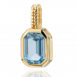 Preview: Anhänger Octagon mit Zirkonia in Royal Blue Topaz Farbe Gold 333/000