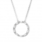 Preview: Collier Kreis mit 10 Zirkonia in Baguetteschliff Silber 925/000 rhodiniert