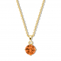 Preview: Collier mit Zirkonia orange Ø 5mm Silber 925/000 vergoldet