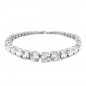 Preview: Tennisarmband mit Zirkonia weiß 2-7mm Silber 925/000 rhodiniert