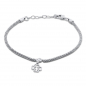 Preview: Armband Kleeblatt 1 Zirkonia - Silber 925/000 rhodiniert