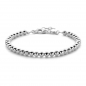 Preview: Kugelarmband ca. 4mm breit Silber 925/000 rhodiniert