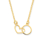 Preview: Collier Herz/Kreis Silber 925/000 vergoldet