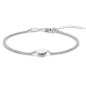 Preview: Armband Herz Silber 925/000 rhodiniert