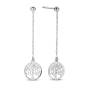 Preview: Ohrstecker Lebensbaum mit Kette Silber 925/000 rhodiniert