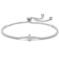 Preview: Armband Kreuz mit 63 Zirkonia Silber 925/000 rhodiniert