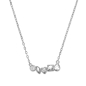 Preview: Collier mit 5 Zirkonia Silber 925/000 rhodiniert