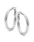 Preview: Creolen 38/4mm Silber 925/000 rhodiniert