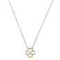 Preview: Collier mit Anhänger Klee 38+7cm Silber 925/000 rhodiniert Bicolor