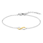 Preview: Armband Endless 16+3cm Silber 925/000 rhodiniert Bicolor