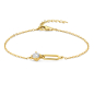 Preview: Armband mit 5 Zirkonia Silber 925/000 vergoldet