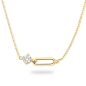 Preview: Collier mit Zirkonia Silber 925/000 vergoldet