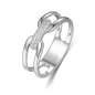 Preview: Ring Zirkonia Silber 925/000 rhodiniert
