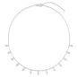 Preview: Collier 45/42/40 cm mit Einhängern 13 Zirkonia Silber 925/000 rhodiniert