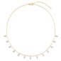 Preview: Collier 45/42/40 cm mit Einhängern 13 Zirkonia Silber 925/000 vergoldet