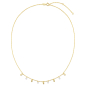Preview: Collier 45/42/40 cm mit 4x MOP und 5x Einhängern Silber 925/000 vergoldet