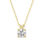 Preview: Collier 45/42/40cm Anhänger 7 Zirkonia Silber 925/000 vergoldet