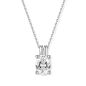 Preview: Collier 925 Silber 45 cm, verstellbar auf 42 und 40 cm, Anhänger mit 9 Zirkonia, vergoldet oder rhodiniert