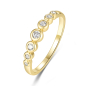 Preview: Damenring 7 Zirkonia Silber 925/000 vergoldet