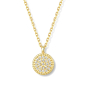 Preview: Collier 925 Silber 45 cm, verstellbar auf 42 und 40 cm, Anhänger mit 23 Zirkonia, vergoldet oder rhodiniert