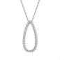Preview: Collier 925 Silber 45 cm, verstellbar auf 42 und 40 cm, Anhänger mit 40 Zirkonia, vergoldet oder rhodiniert