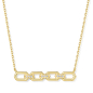 Preview: Collier 925 Silber 45 cm, verstellbar auf 42 und 40 cm, mit Anhänger 9 Zirkonia, vergoldet oder rhodiniert