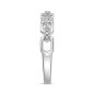 Preview: Damenring Silber 925 mit 15 Zirkonia, rhodiniert
