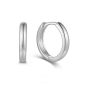 Preview: Klappcreolen hochglanz 15/2,6mm Silber 925/000 rhodiniert