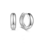 Preview: Klappcreolen hochglanz 13/4mm Silber 925/000 rhodiniert