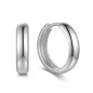 Preview: Klappcreolen hochglanz 17/4mm Silber 925/000 rhodiniert