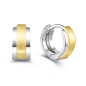 Preview: Klappcreolen Bicolor 12/5mm Silber 925/000 rhodiniert & vergoldet