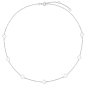 Preview: Collier 45/43/41 cm mit Kleeblättern Silber 925/000 rhodiniert
