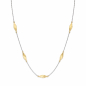 Preview: Collier Bicolor 41-45cm Silber 925/000 rhodiniert & vergoldet