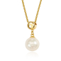 Preview: Collier mit Süßwasser-Zuchtperle 7,5-8mm Gold 333/000