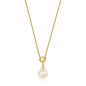 Preview: Collier mit Süßwasser-Zuchtperle 7,5-8mm Gold 333/000