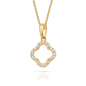 Preview: Anhänger Kleeblatt 20 Zirkonia Gold 333/000