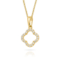 Preview: Anhänger Kleeblatt 20 Zirkonia Gold 333/000