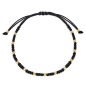 Preview: Textilarmband mit 15 Goldkugeln Gold 333/000