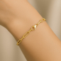 Preview: Paperclip Armband 19cm lang Gold 333/000