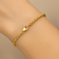 Preview: Kordelarmband 2.2mm breit massiv 19cm lang Gold 585/000