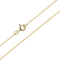 Preview: Ankerkette flach 1,4 mm breit 42/45cm lang Gold 333/000