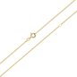 Preview: Panzerkette 2-seitig diamantiert 0.8 mm breit 45/42 cm lang Gold 333/000