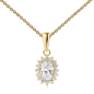 Preview: Anhänger mit 17 Zirkonia Gold 333/000