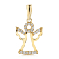 Preview: Anhänger Engel mit 20 Zirkonia Gold 333/000