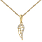 Preview: Anhänger Flügel mit 12 Zirkonia Gold 333/000