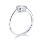 Preview: Ring Solitär Zirkonia 5mm Silber 925/000 rhodiniert
