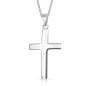Preview: Anhänger Kreuz glanz 27mm Silber 925/000 rhodiniert