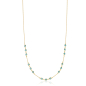 Preview: Collier mit 15 Zirkonia blau Silber 925/000 vergoldet