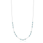 Preview: Collier mit 15 Zirkonia blau Silber 925/000 rhodiniert