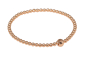 Preview: Kugelarmband Ø 3mm elastisch 16cm Silber 925/000 rosé vergoldet